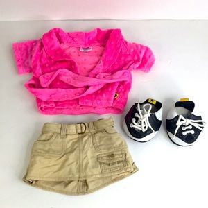 Build-A-Bear Shoes, Skirt, Bathrobe (Lot of 3) *2A